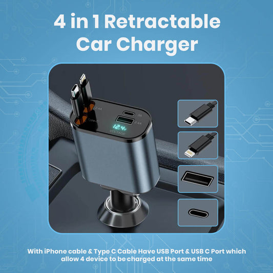 4 in 1 Retractable Charger